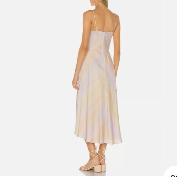 Vince Rainbow Wash Cami Midi Slip Dress Size L $345 - Picture 3 of 11